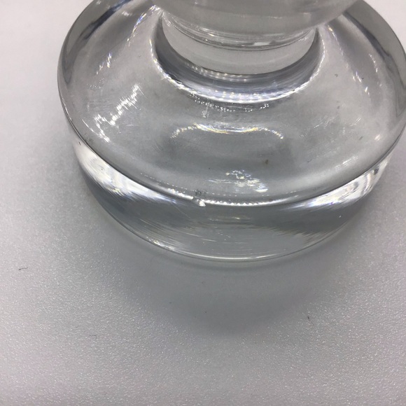 Vintage Handmade Clear Glass Oil And Vinegar Decanter Toscany Romania Cruet Set - Picture 3 of 6